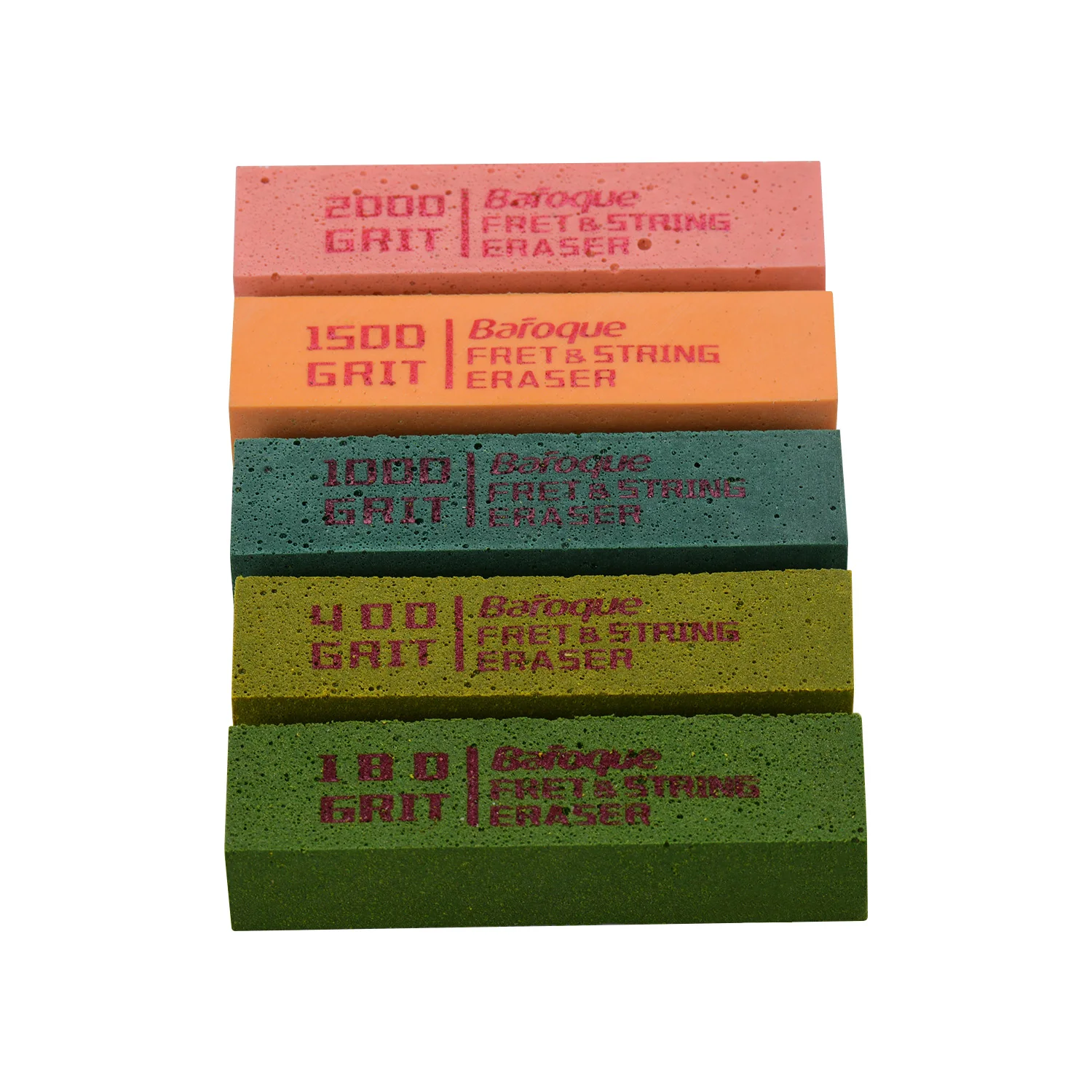 Guitar Fret Polishing Erasers Abraisive Rubber Blocks with 180 Grit & 400 Grit for Guitar Fret Strings Polishing Maintaining