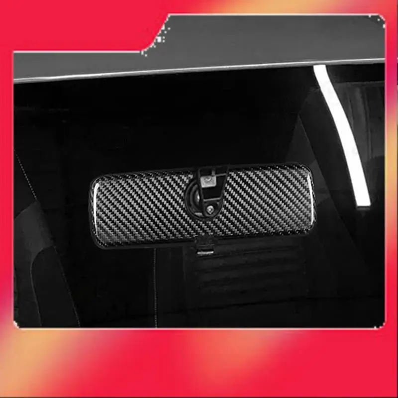 

Carbon Fiber Car Interior Rearview Mirror Cover Housing Cap Mirror Cover For Fiat 500 Abarth-M54K