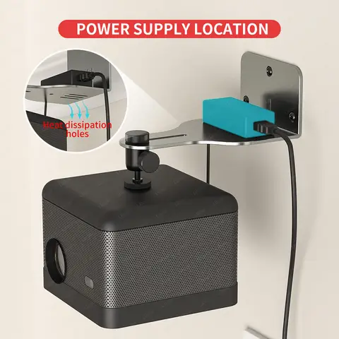 Projektorstativ Universal 1/4 tums skruvhål Justerbart väggfäste Takmonteringsfäste 10 best sales projektor takfäste - №4