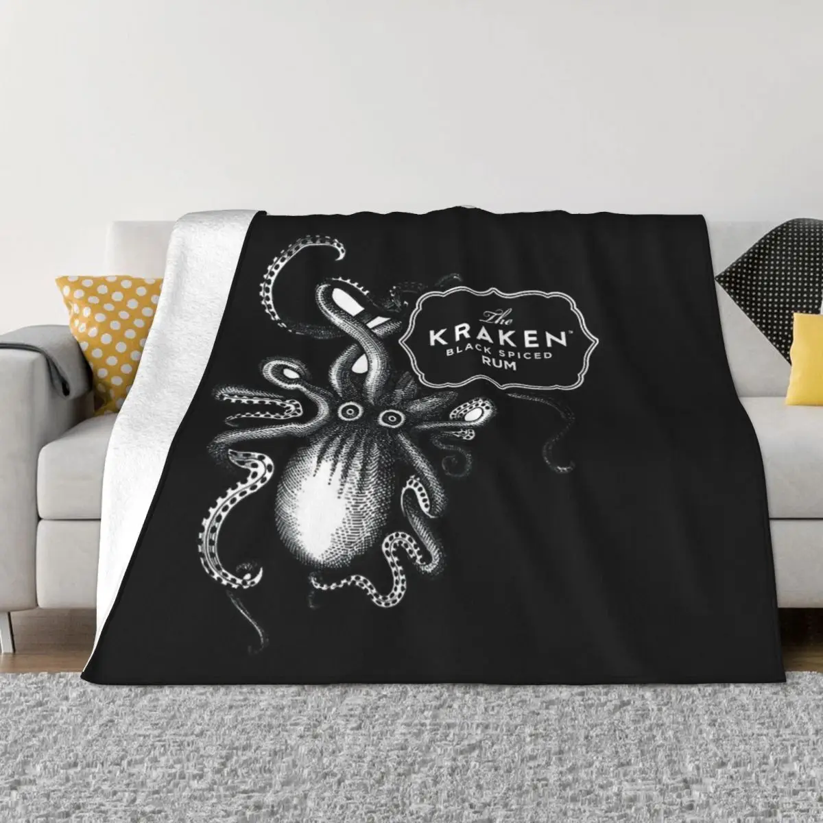 Kraken Rum Anime Blankets Throw Blanket Winter Warm Blanket Throw Blanket