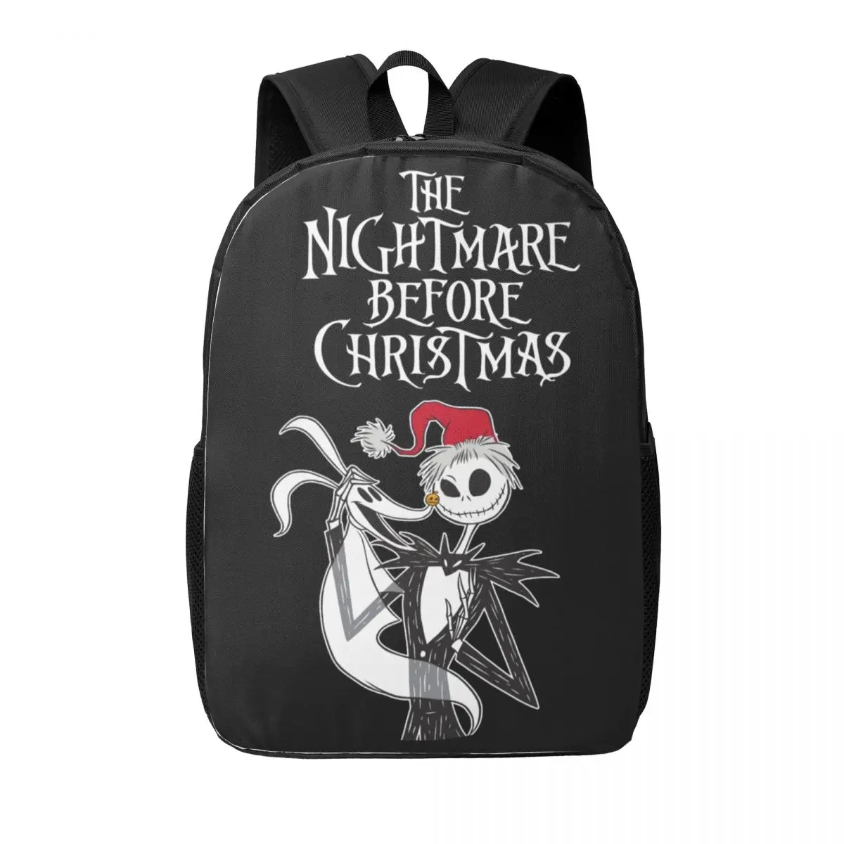 

Custom The Nightmare Before Christmas Laptop Backpack Women Men Basic Bookbag for School College Student Jack Skellington Bag