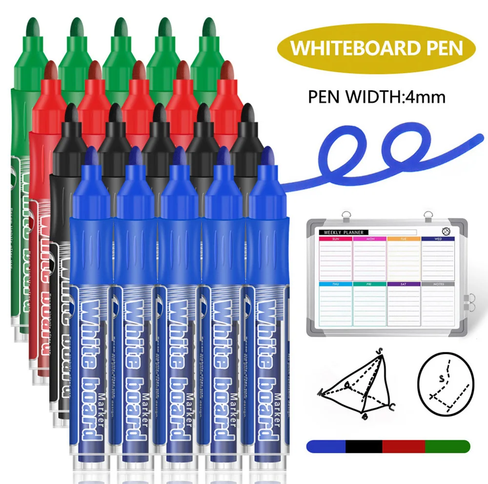 4/12Pcs Set Löschbaren Magnetischen Whiteboard Marker Stift Tafel Marker Kreide Glas Keramik Büro Schule Kunst Marker Schreibwaren – Detail 8