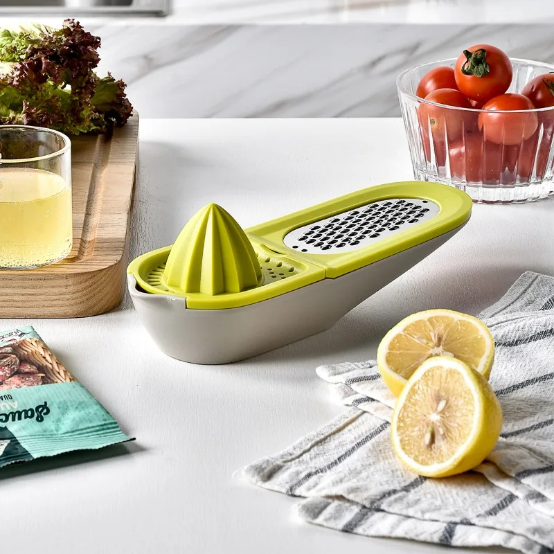 3-in-1 Kitchen Lemon Squeezer Peeler Shredder Citrus Press Easy-Use Lemon Juicer Squeezer Easy To Clean Manual Citrus Juicer