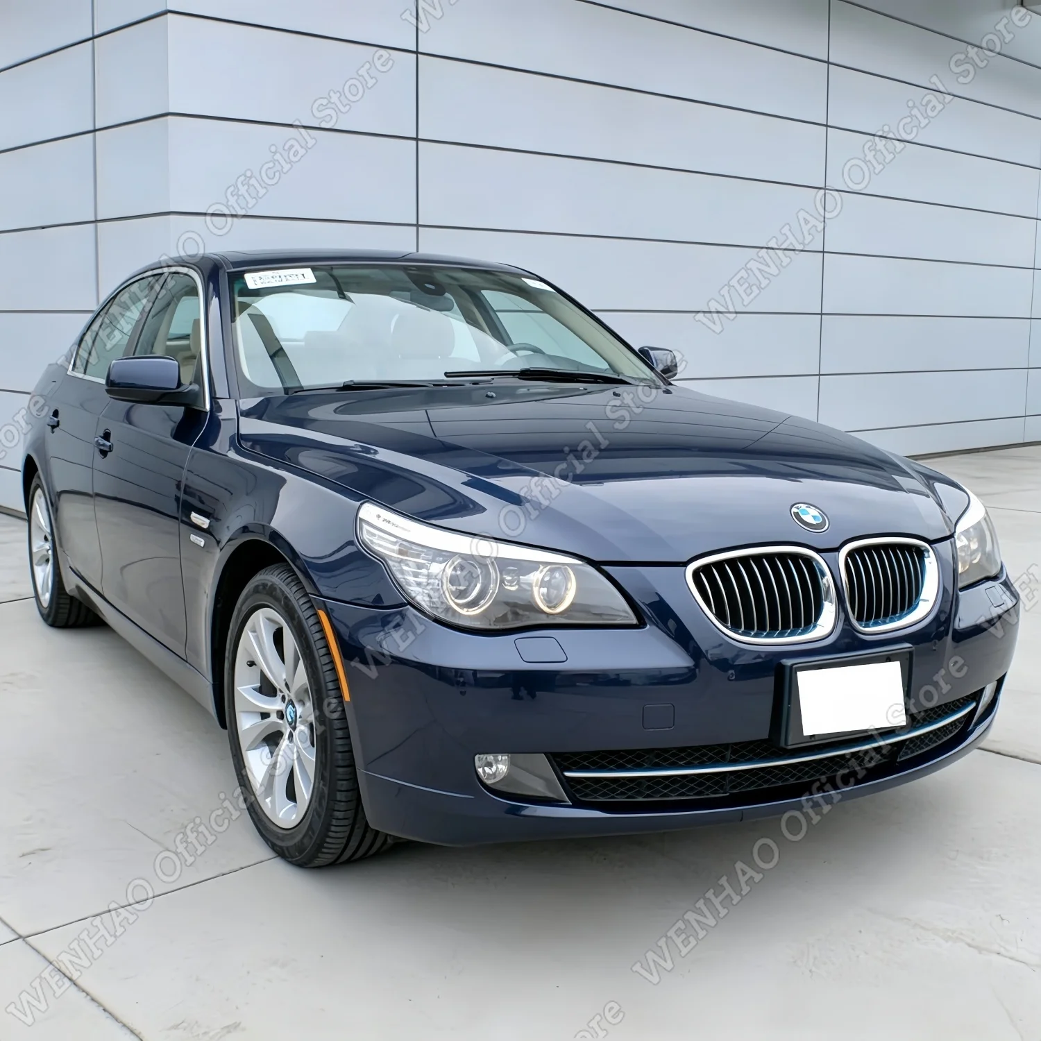 3Pcs High Quality Matte Black Front Bumper Grille Fog Light Frame Cover For BMW  5 Series E60 2009-2010 Grilles Tuning BodyKits view 3