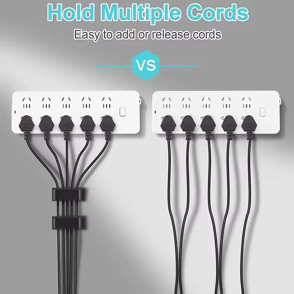 Cable Organizer Clips Wire Winder Holder Cord Protector USB Cable Management Adhesive Hooks Desk Clamp For Car Earphone Mouse