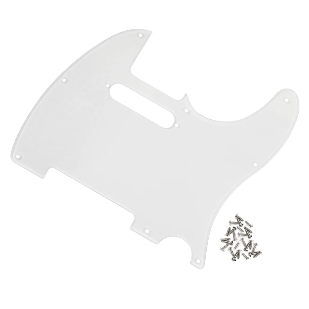 FLEOR 1Ply Transparent TL USA/Mexico Standard 8 Hole Guitar Pickguard Scratch Plate & Screws