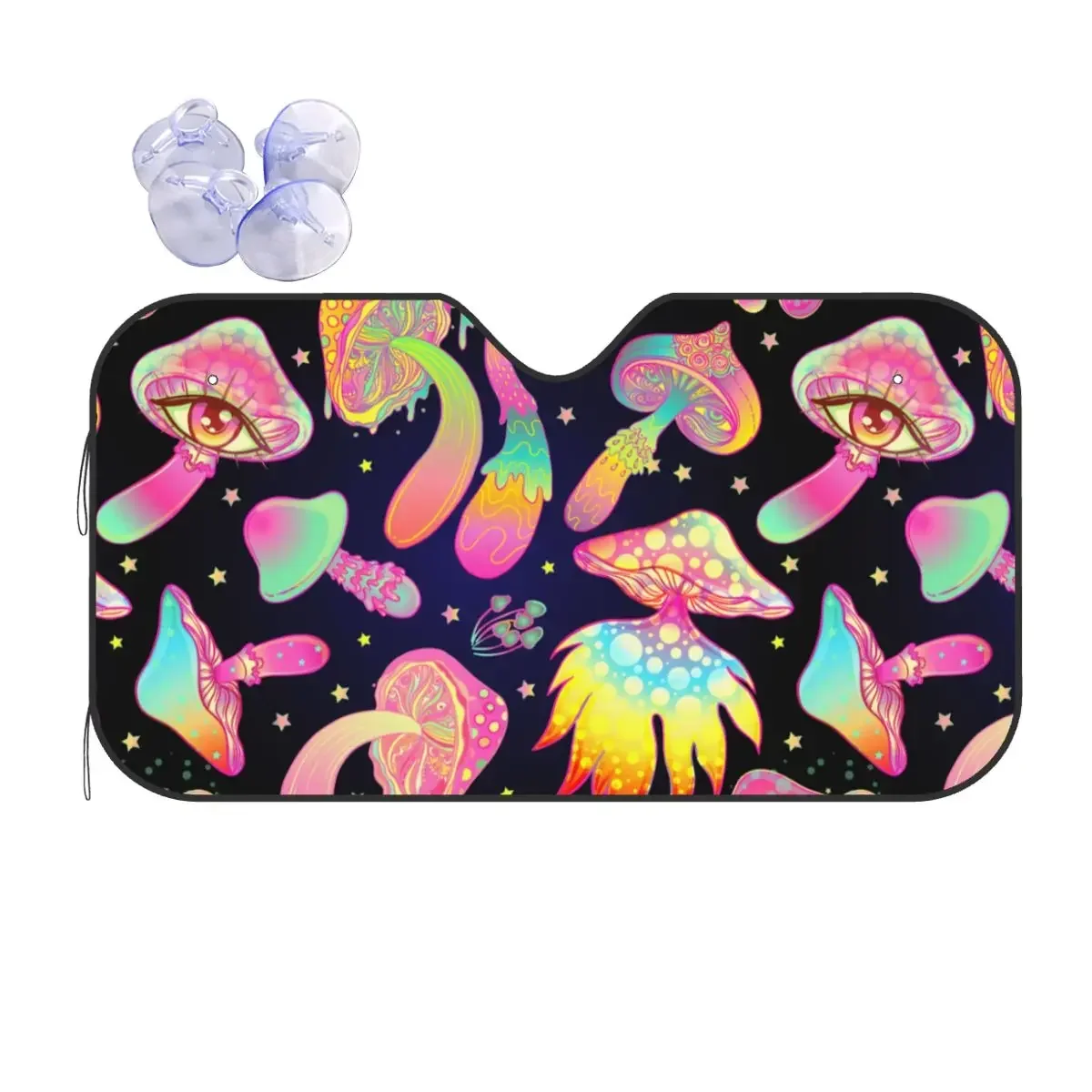 

Magic Mushrooms Psychedelic Windshield Sunshade Hippie Car Front Windshield 70x130cm Car Window Windscreen Cover UV Protector