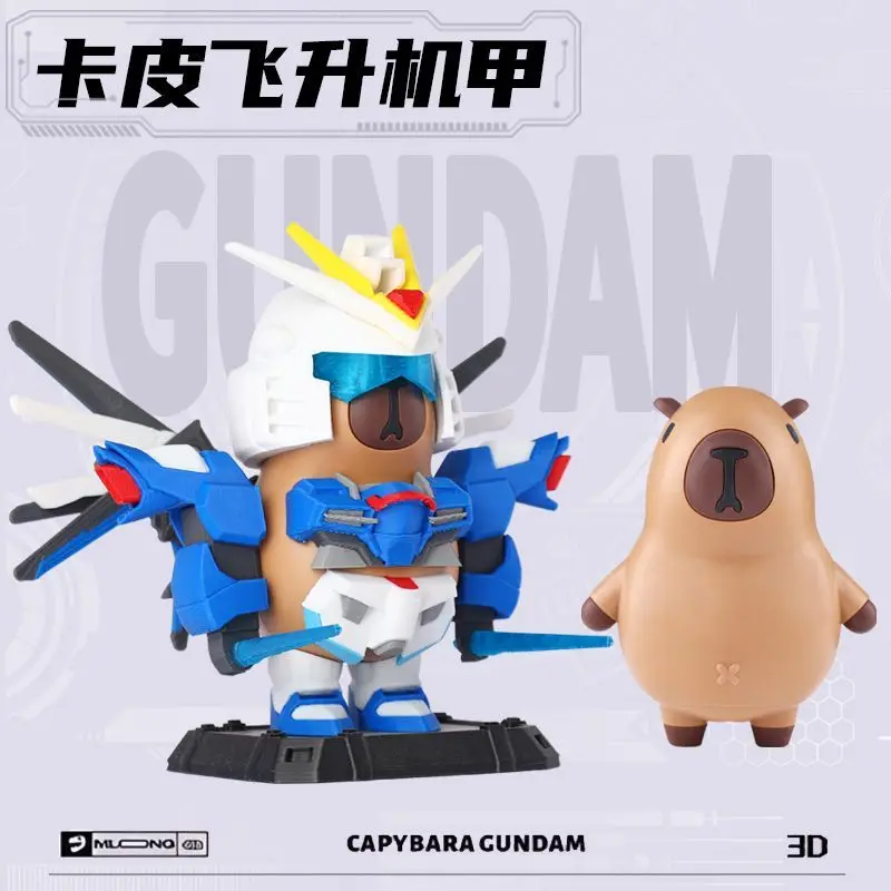 

HotSale 3D Printed Mecha Capybara Magnetic Action Figure Cute Fidget ToySteel Mecha Style Desk Decor Gift Kids Adults Collectors
