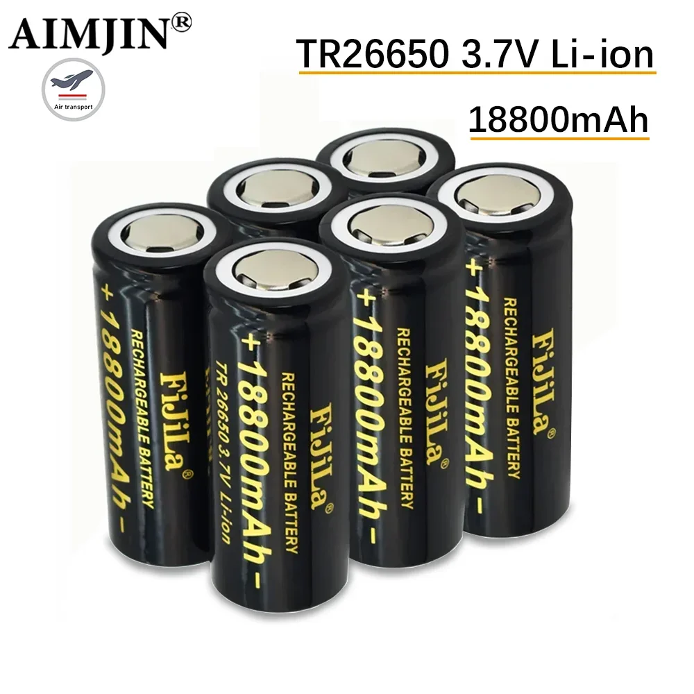 

2-40pcs FiJiLa 26650 18800mAh lithium battery 3.7V 18800mAh 26650 rechargeable battery suitable for flashligh