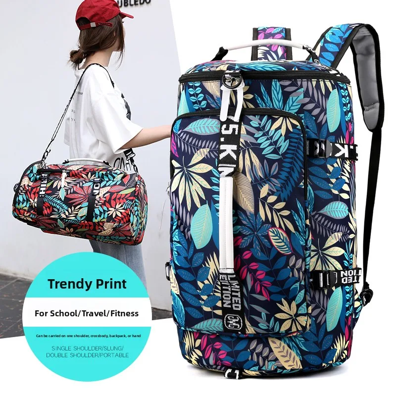 

Large Capaci Canvas Travel Bapa Double oulder Sports Hiking Bag Lightweight Tourist Bag for Men And Women Youth