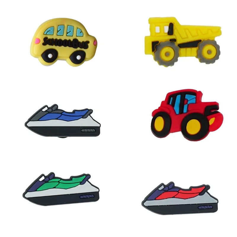 Dijes de PVC para zapatos de motocicleta, accesorios de decoración de barco de zapatos, hebillas de zapatos de coche para zuecos, sandalias, regalos de x-mas, hebilla