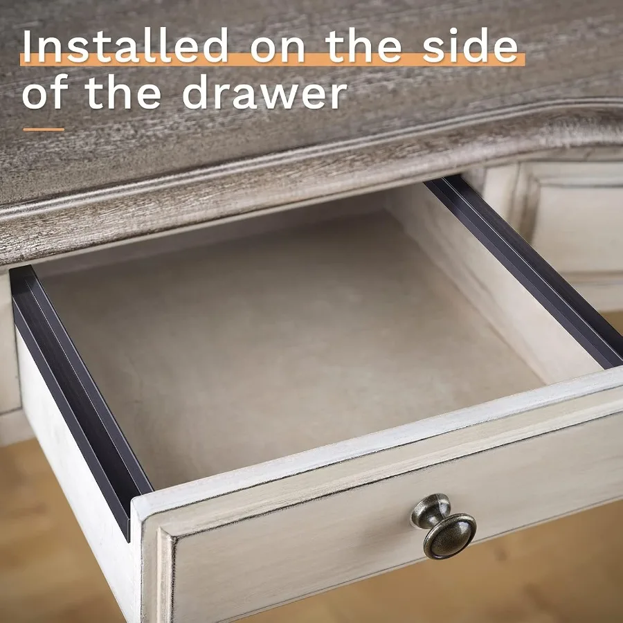 4 Pieces Hanging File Rails PVC Black File Rails Hanging System Keeping Your Folders Neat and Organized 1 2 Ih Drawer Sides 15.