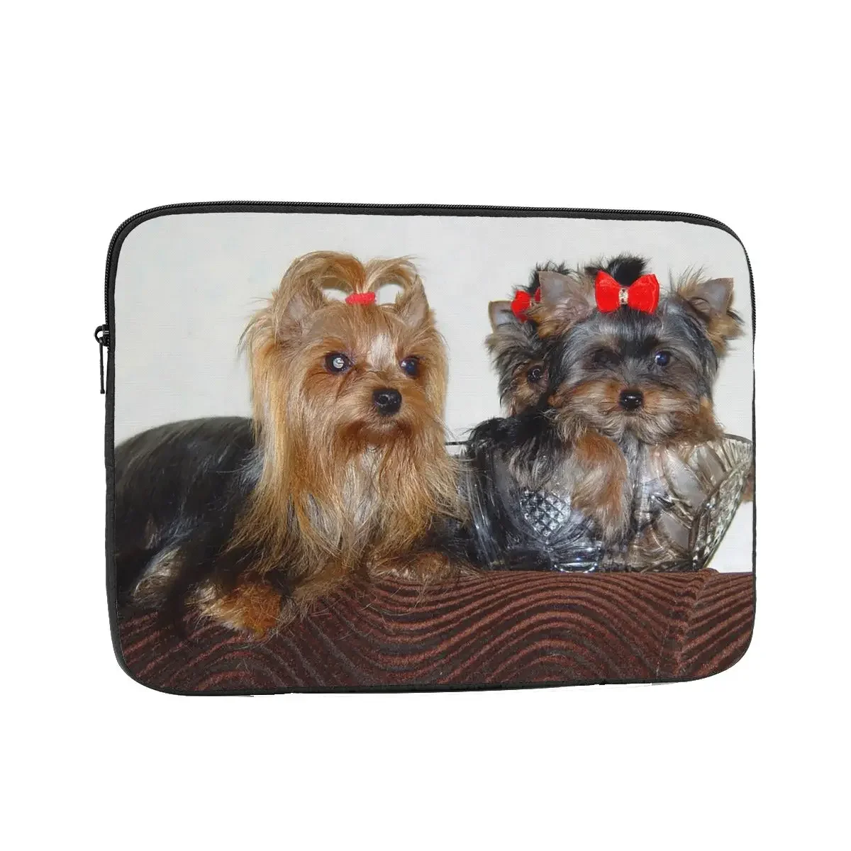 Cute  Yorkshire Terrier Laptop Sleeve Case 12 13 15 17 Inch Dog Notebook Bag Case Shockproof Case Bag