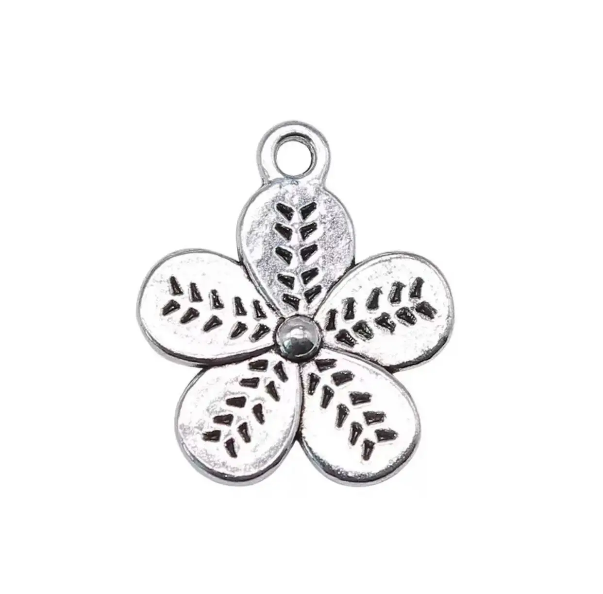 

20pcs 19*16mm Zinc alloy metal Vintage flower pendants for jewelry handmade HW3039