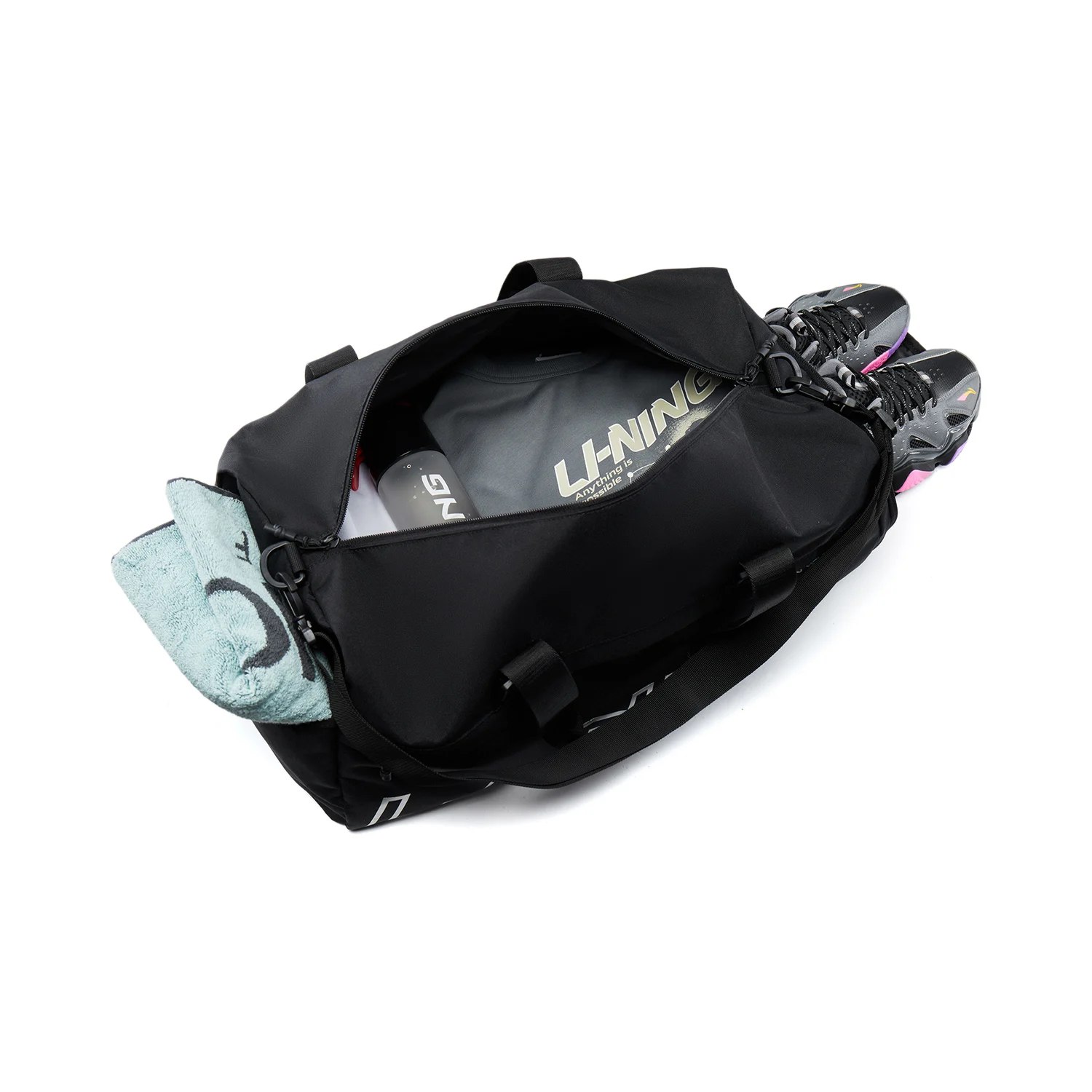 Li-Ning Unisex Training Bucket Bag LN WATER PROOF 100%Polyester 525*270*280mm Separate Shoe Compartment LiNing Sport Bag ABLW021 image 4