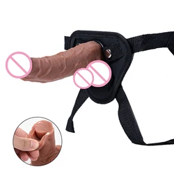 Realistic Wearable Penis Male Strap On Dildos Panties G-Spot Vagina Stimulation Sex Toys For Women Lesbians Couples Masturbator