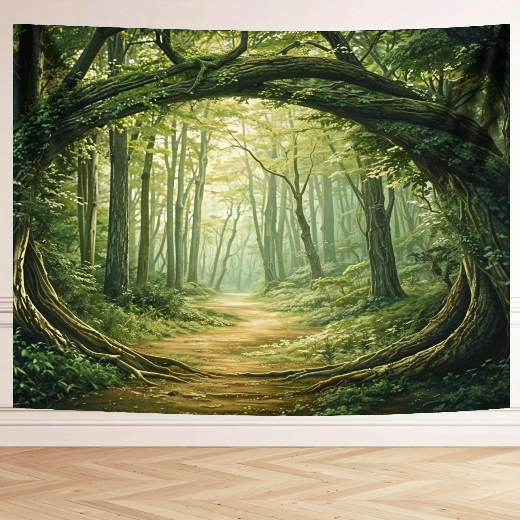 Enchanted Forest Tapestry: Serene, Majestic, and Mystically Beautiful Wall Art for a Nature-Inspired Decor Statement