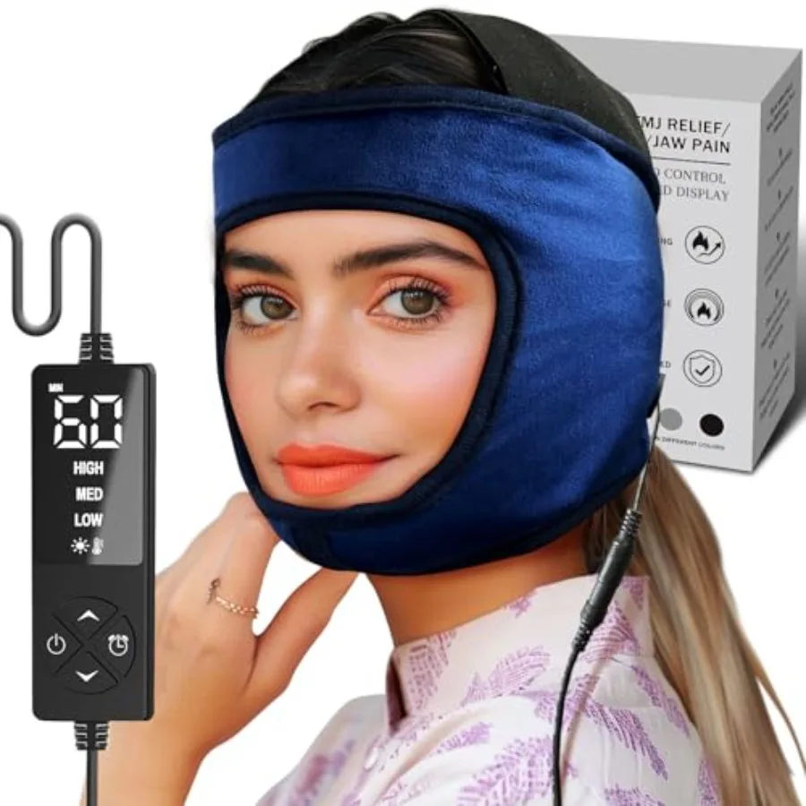 

Electric Jaw Heating Pad for TMJ Moist Heat Face Heating Pad with 3 Temp Settings and Auto Off Hot Therapy for Chin Cheek Templ