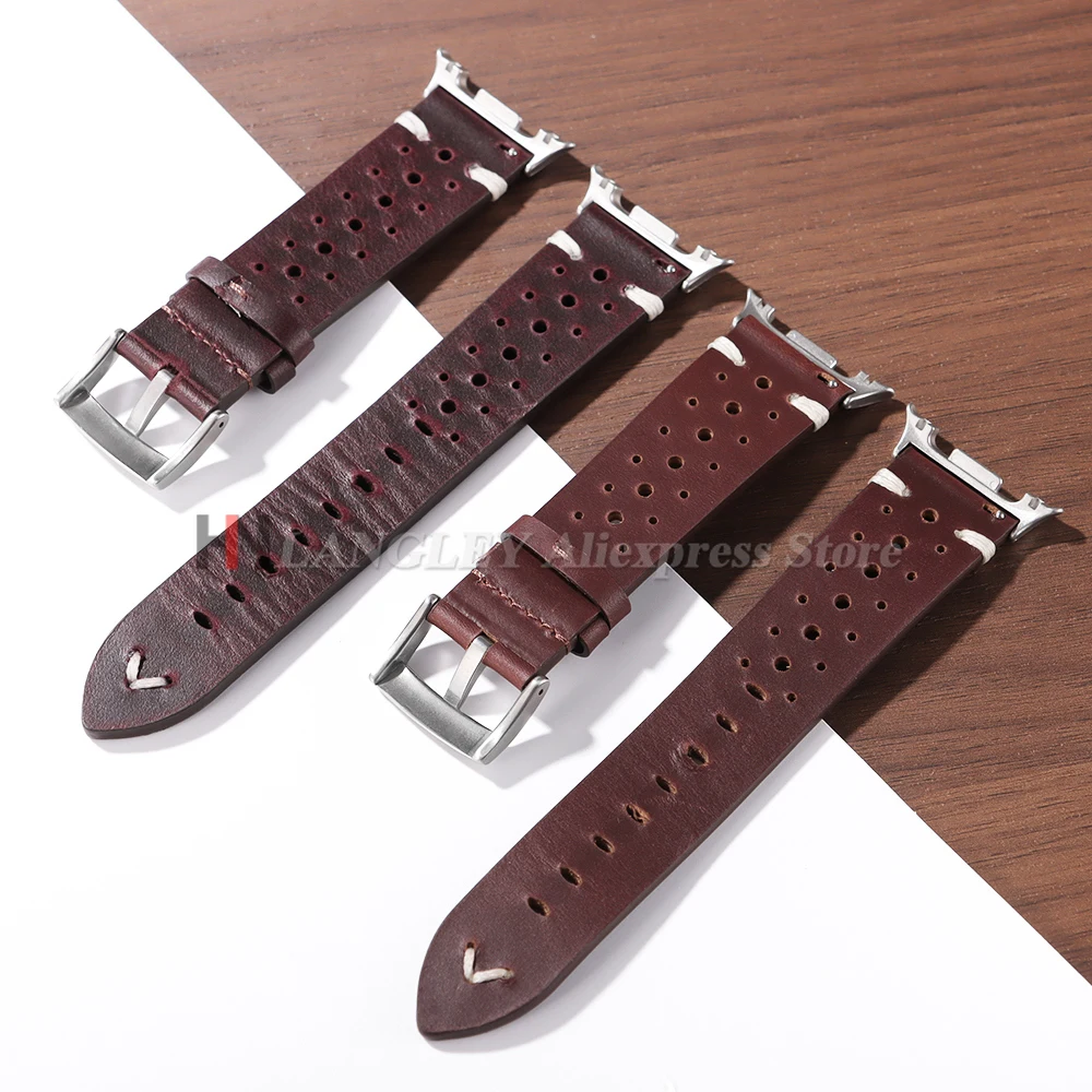 Ремешок из натуральной яловой кожи без зазоров для Samsung Galaxy Watch 8 Classic, сменный ремешок 46 мм для Galaxy Watch 8, ремень 44 мм 40 мм