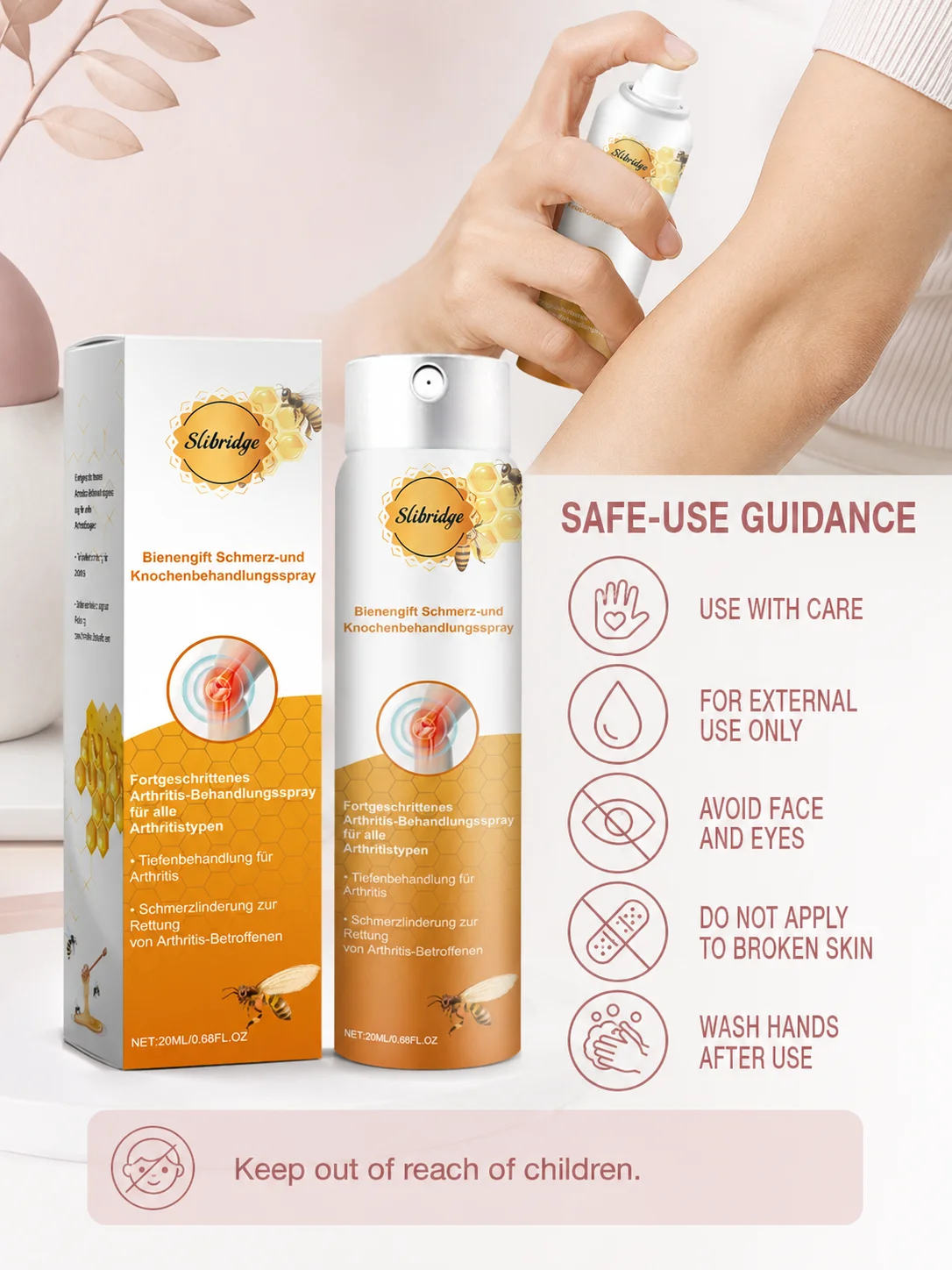 Travel‑Size Joint Relief Spray Target Joint Stiffness Swelling Pain Numbness Convenient Joint Comfort for Outdoor Activity