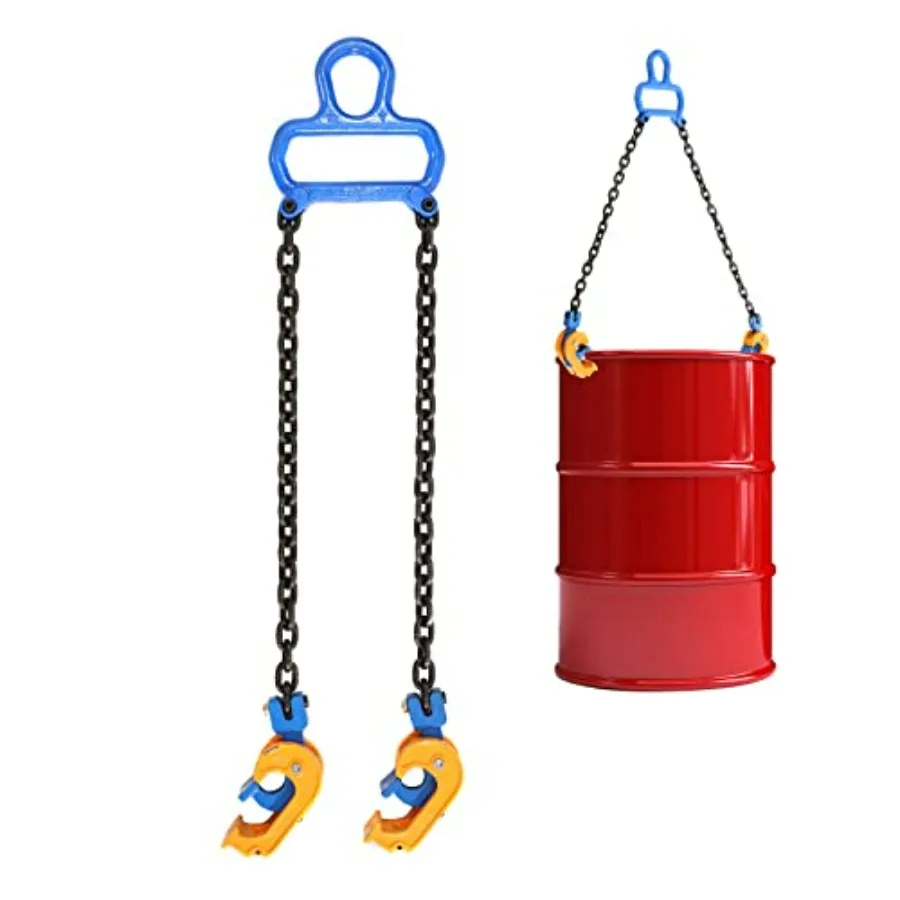 

Upgraded Chain Drum Lifter Load Ccity 1 Ton with Carbon Steel Lifting Chain and Widen Hook for Crane/Forklift Hoist Crane Metal