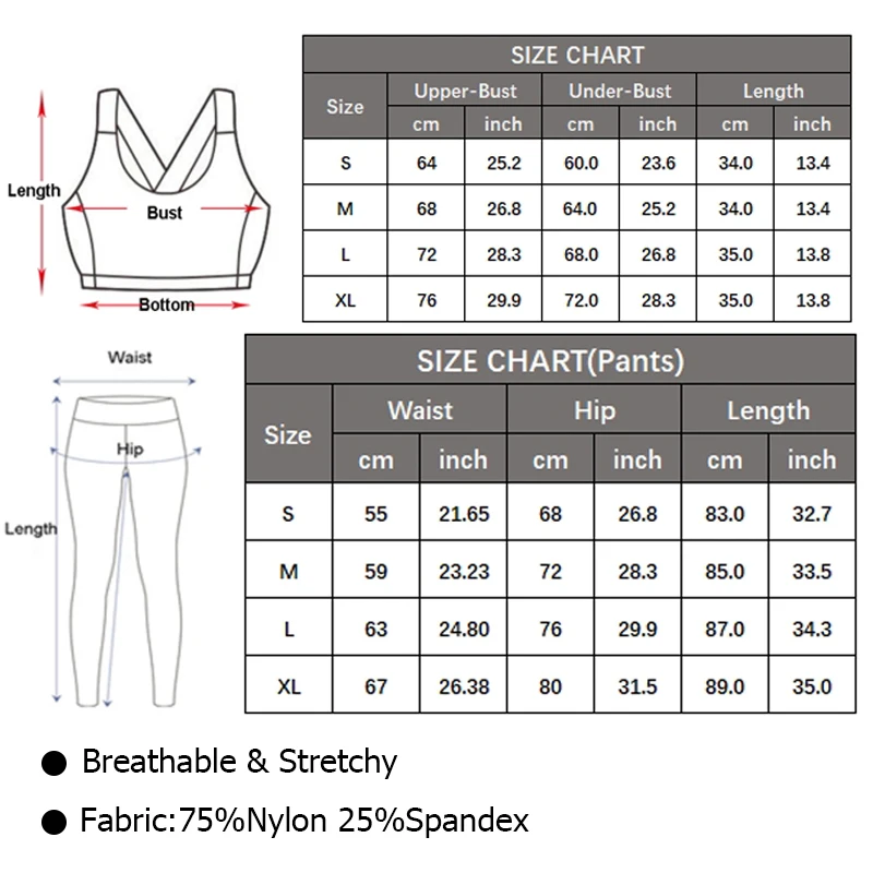 Women Two Pieces Fitness Yoga Set Stretch Soft Running Gym Suit Breathable Quick Dry Sportswear Female Strwetchy Workout Clothes - Image 6