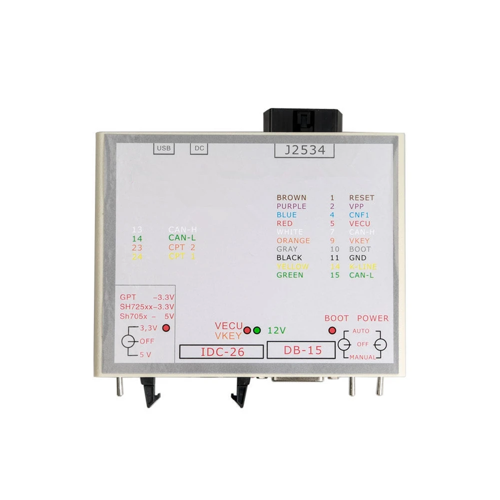 A64P-New Power Box J-TAG For FLASH Via J2534 Works For FLASH ECU-Soft OBD ECU Programmer Power BOX US Plug