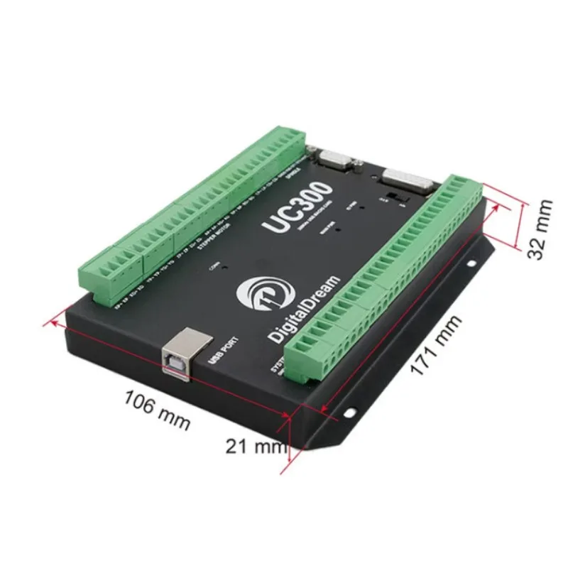 UC300 CNC Motion Controller, Motion Control Card for 3/4/5/6-Axis CNC Milling Machines