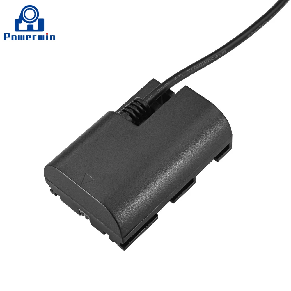 Powerwin ACKE6 ACK-E6 ACK E6 풀 디코딩 전원 공급 장치 카메라 어댑터 더미 배터리, EOS 5D Mark IV 5D4 5D3 5D2 90D 80D 70D 용