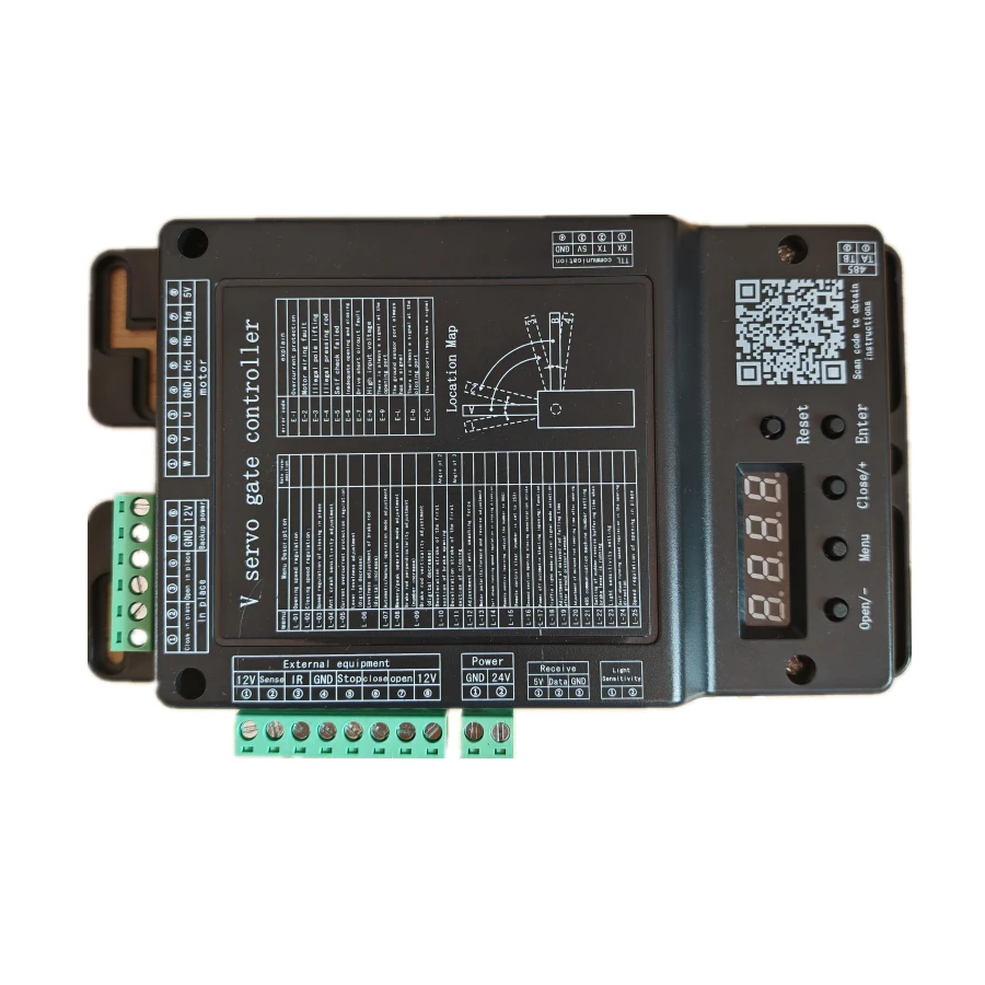 DC24V Brushless Motor Servo Parking Gate Controller with IP65 Protection Anti-Tailgating Function for Vehicle Barrier Turnstiles