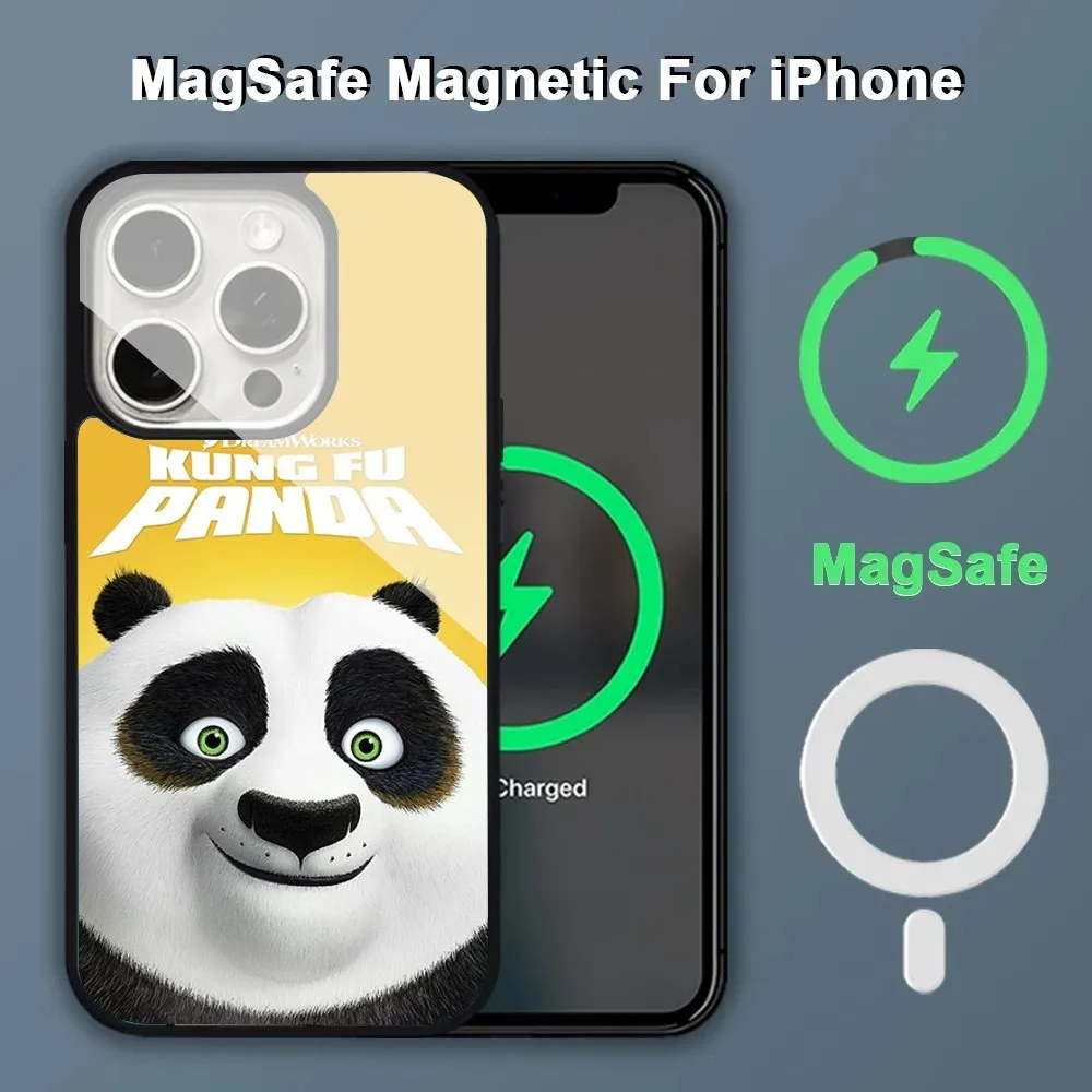 Kung Fu Panda Phone Case For IPhone 15 14 13 Pro Max 11 12 Mini Alex Mirror For Magsafe Wireless Charging Cover