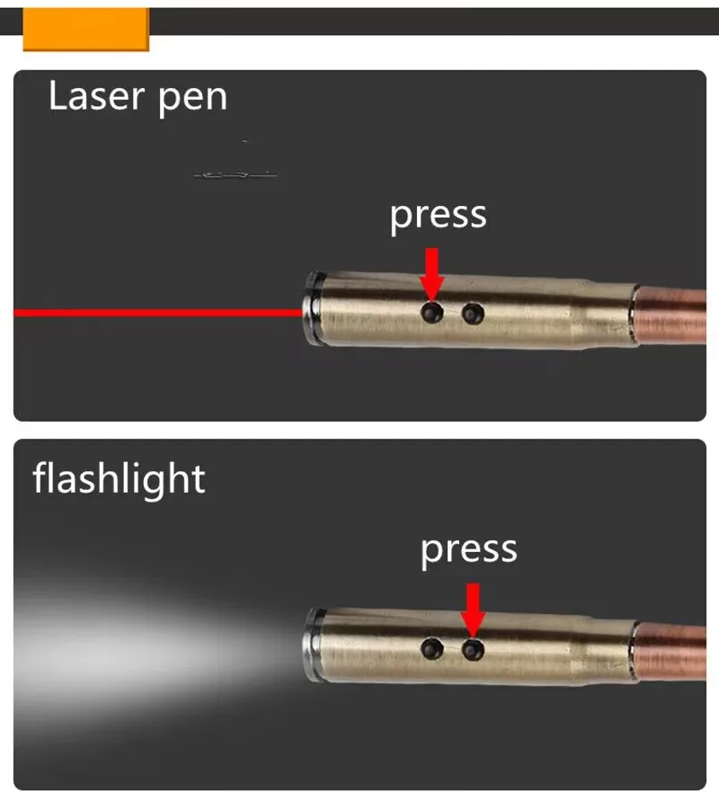 10PCS Bullet  Laser Pen Infrared Key Chain Flashlight LED lighting Gift Flashlight Stick Shield Stinger Tactical Pen