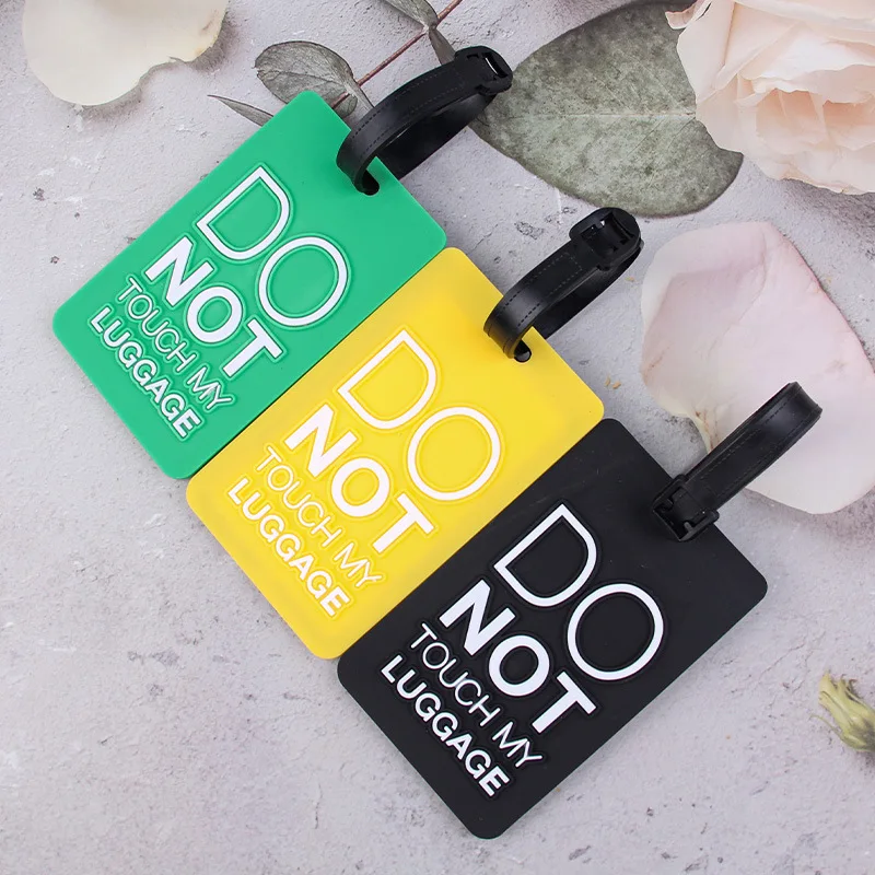 

Travel Accessories PVC Cartoon Cute Luggage Tag Letter Luggage Tags Suitcase Tag Boarding Pass Name Id Address Lable Travel Tag