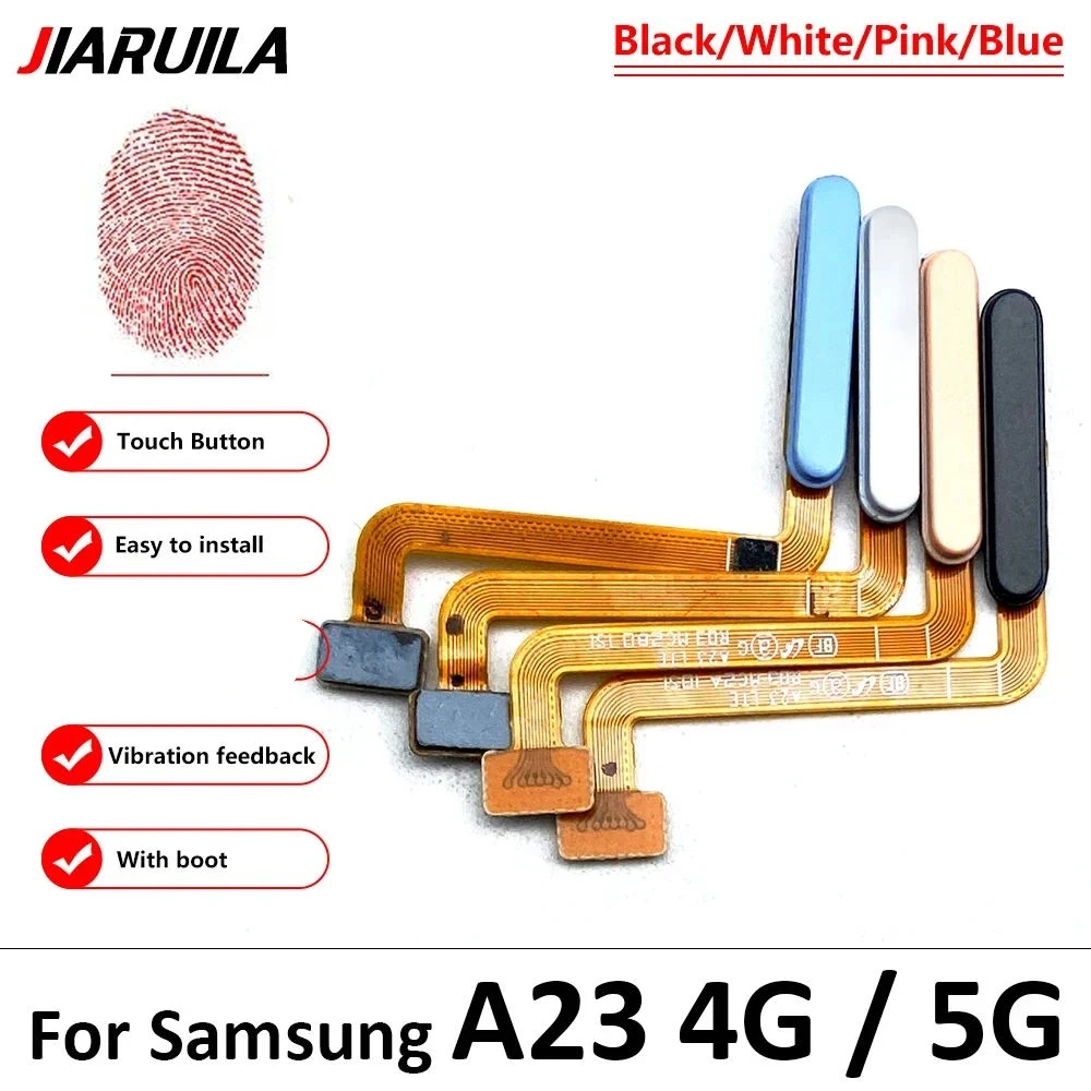 For Samsung A23 4G 5G A235F A236 A236B Home Button Fingerprint Sensor Flex With Power Key Button Flex Cable