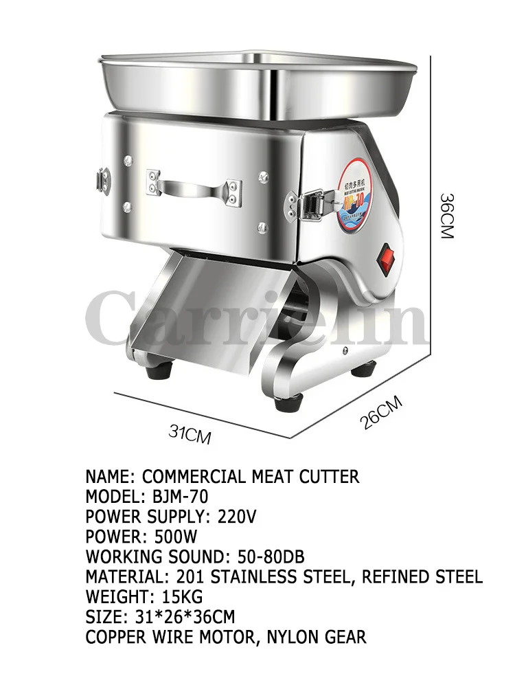 Automatic Meat Slicer Cutter Machine Slicing Chopping Dicing Commercial Desktop Stainless Steel Electric Slicer For Beef Mutton