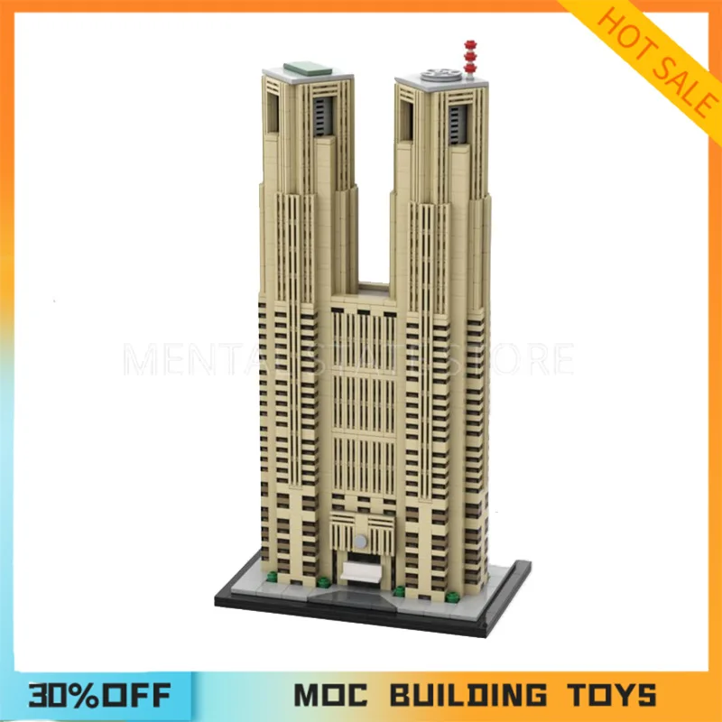 1972PCS Spot Skyscraper City Street View Building Tokyo Metropolitan Government Building 1:800 Scale Building Block Model