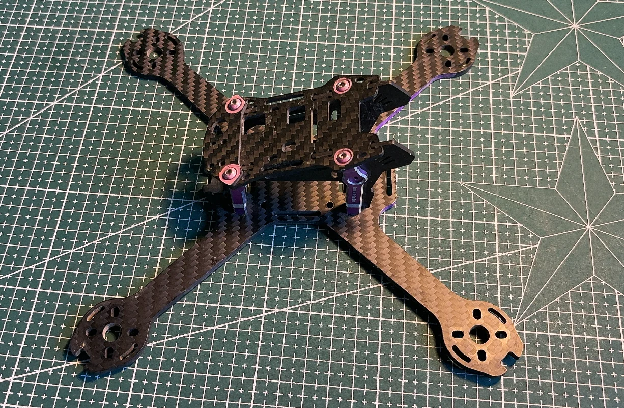 Used 3B BBB VCI 5inch X type Carbon frame T800 Competitive Championship FPV Car Frame for 2205 2204 motor 4-5inch props