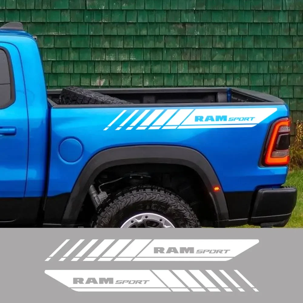 For Dodge RAM Car Stickers Sport Pickup Rear Trunk Side Decals Truck Graphics Letters Vinyl Decor Cover Auto Tuning Accessories
