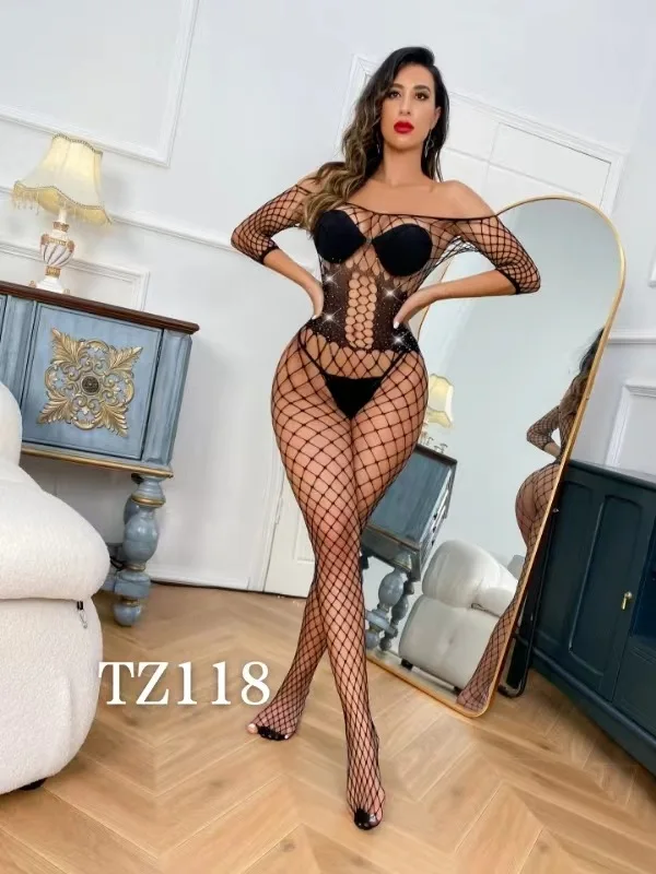 New Cross-border Women\'s Hot Diamond Shiny Sexy Underwear Covering Hip Skirt Net Clothes