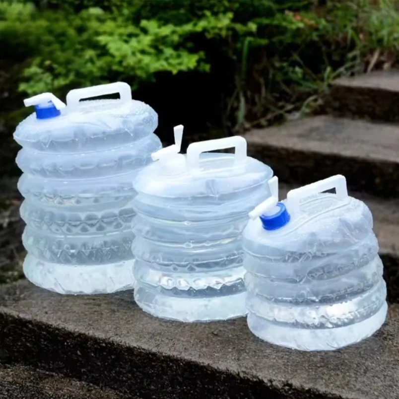 Portable Foldable Water Bag 5/10L, Collapsible Camping Water Container, Outdoor Hiking Picnic Drinking Water Carrier