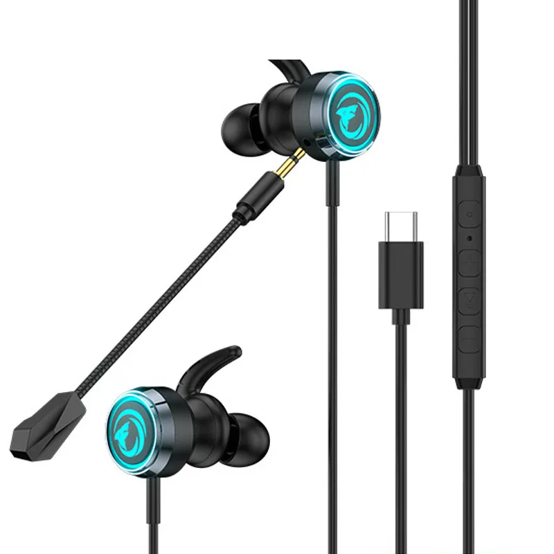 Luxmoc GM4 Wired Headphones Type-C Fully Compatible Gaming Earphones Listening Position Recognition Digital In-Ear Earbuds