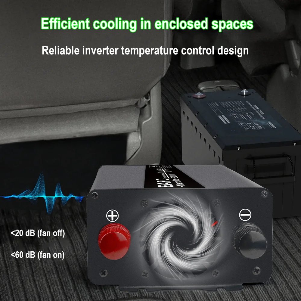 EAFC Newest Pure Sine Wave Inverter 3000W DC 12V to AC 220V Power Inverter Charger Converter Adapter For Travel, Camping