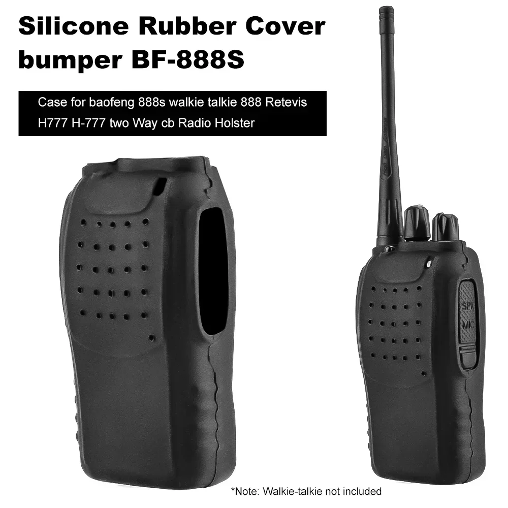 New Handheld Two Way Radio Rubber Silicone Case Holster for Retevis H777 for Baofeng BF-888s for Pofung 888s Walkie Talkie