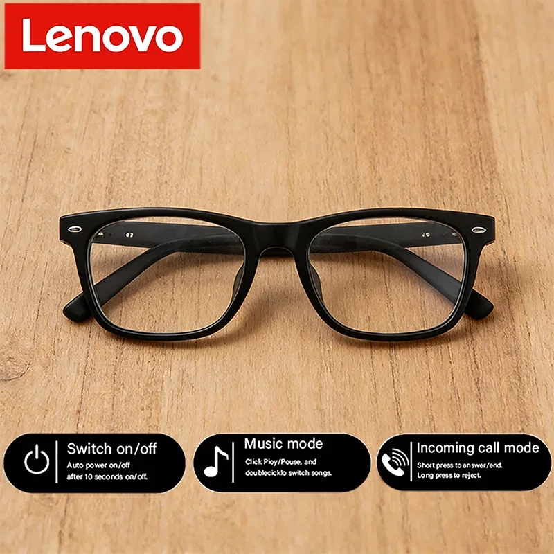 Lenovo nuevo Ai gafas inteligentes Bluetooth llamada gafas de sol multifuncional Anti-luz azul gafas de sol auriculares inalámbricos hombres mujeres
