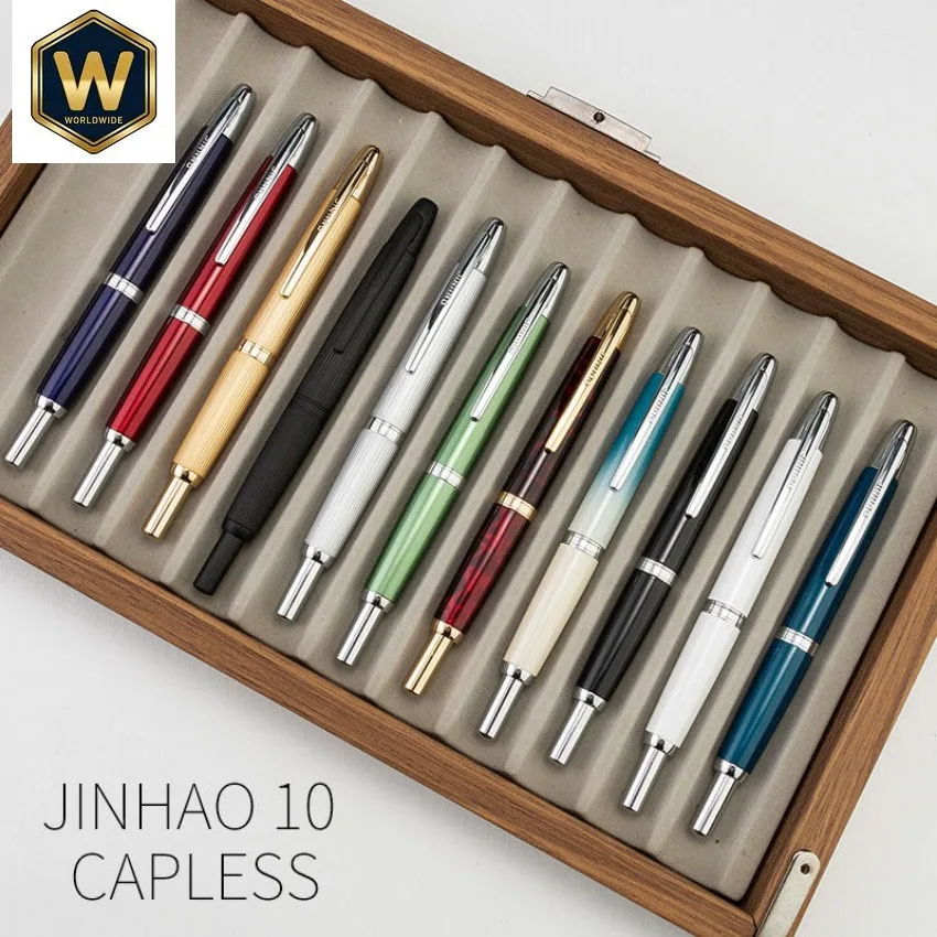 For Jinhao A10 Capless Push-type Fountain Pen, High-end Press-to-Extend Nib, Suitable for Hard-tip Calligraphy, Practice