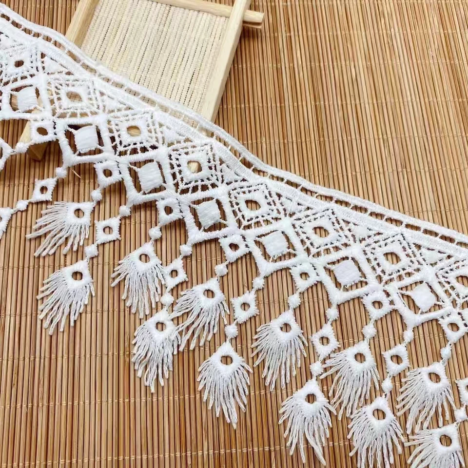 Water Soluble Embroidery Milk Silk Tassels lace DIY Polyester Sewing Garment Curtain Home Furnishing Skirt Clothes Accessories