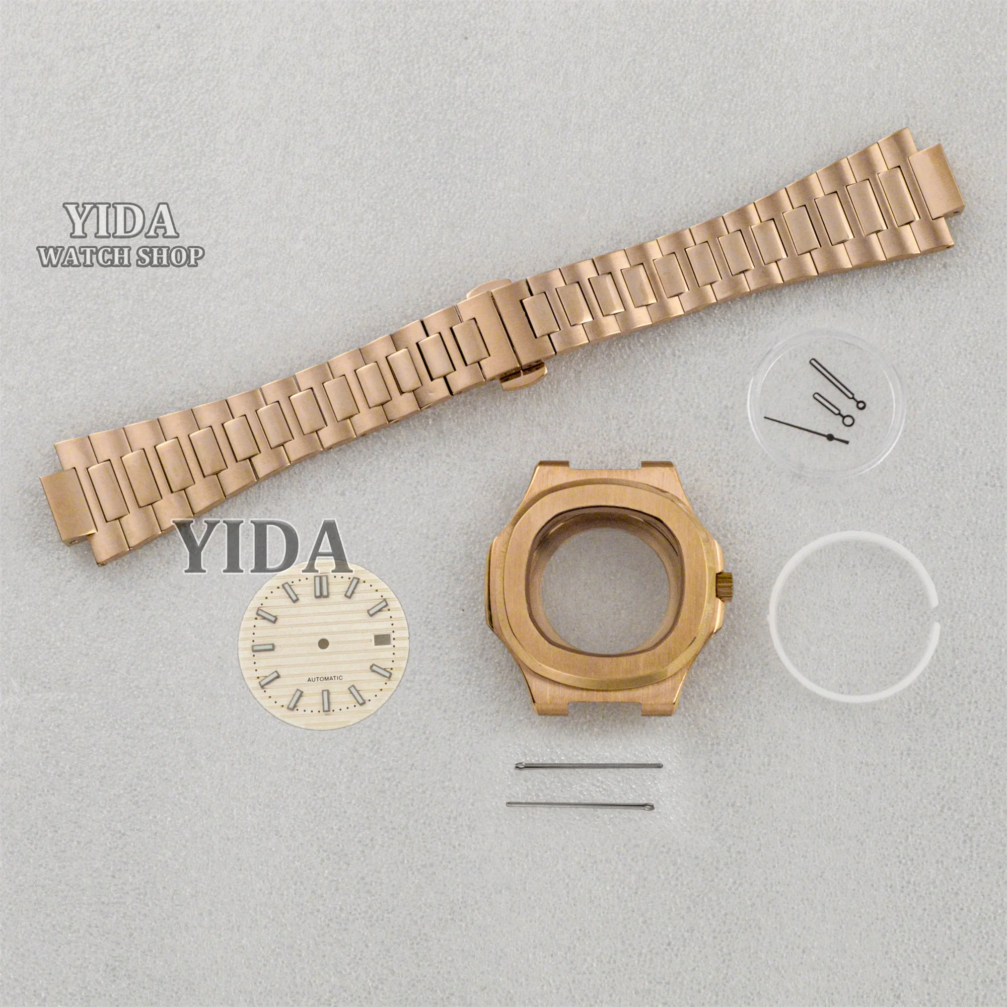 

41mm Watch Cases band Dial Pointers Sapphire Glass 10ATM Waterproof For Modified Nautilus NH35 NH36 Movement Parts Repair Tools