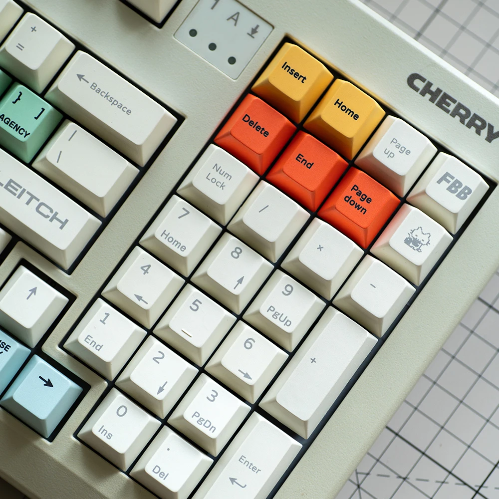 FBB キーキャップ Leitch PBT DYE-SUB キーキャップセット メカニカルキーボード用 60%、75%、80%、96%、100% コンピュータ DIY アクセサリー