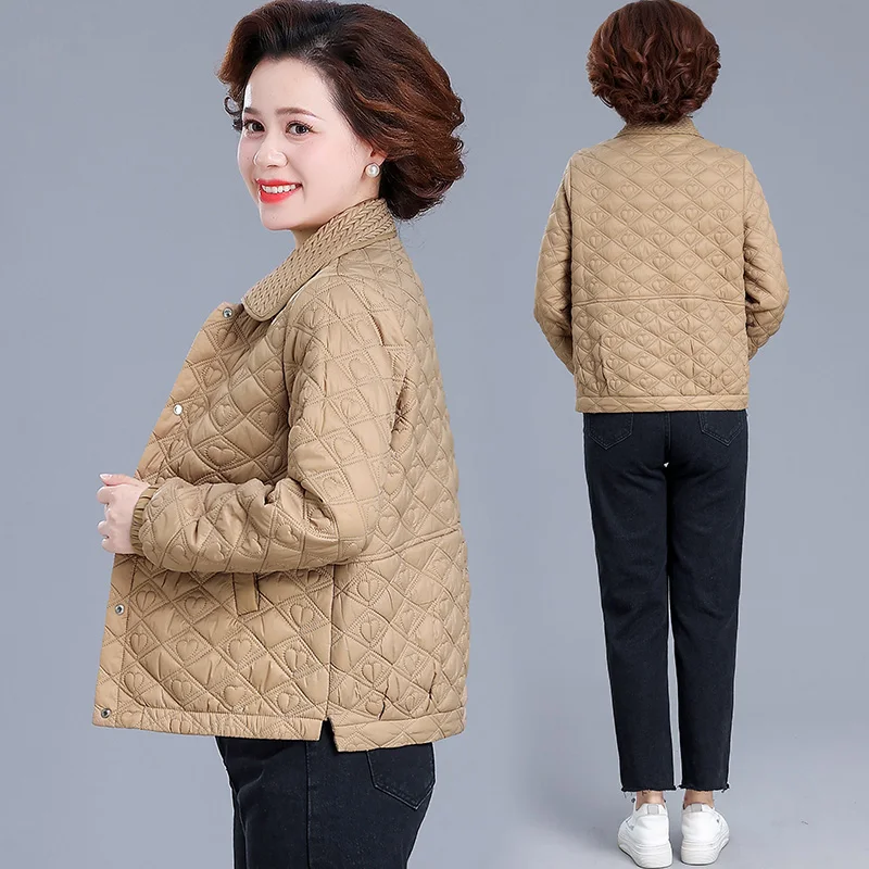 

Легкая утепленная куртка для женщин, осенне-зимнее пальто, модная хлопковая одежда для женщин среднего и старшего возраста HYRXMY98237JHX