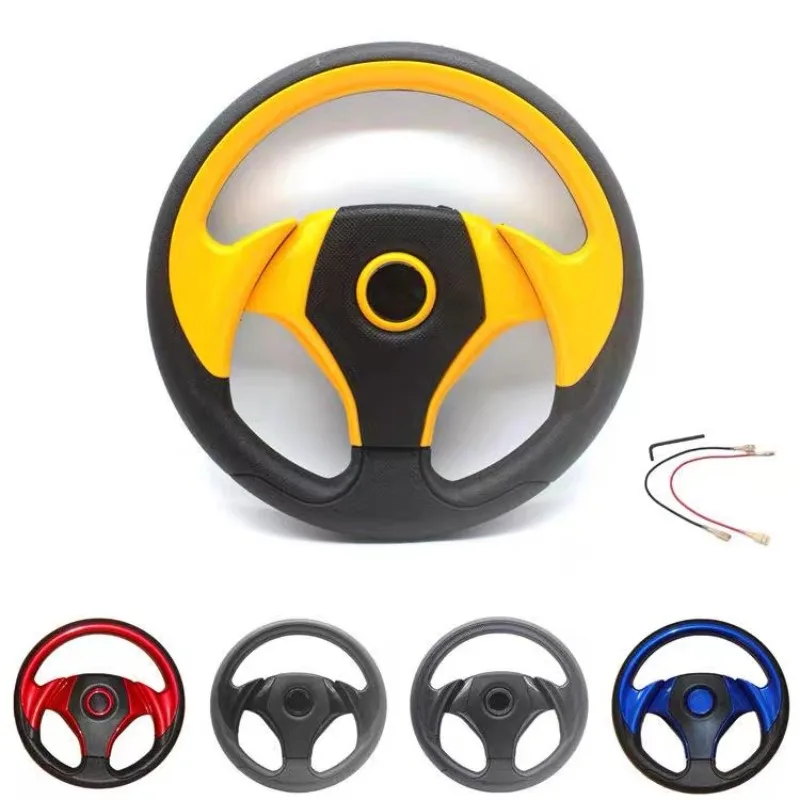 13 Inch PU Racing Steering Wheel Go Kart Sim Rig Universal Fit Colorful Sport Gaming Modified 6 Bolt Auto Car Interior Accessory